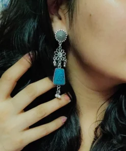 Glamaya Trendy Lightweight Oxidised Silver Earrings For Everyday Wear 2 GLAM-ER-OX-12-454976-27-5