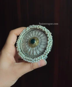Glamaya Stylish Silver Pearl Bracelet: Adjustable & Affordable 1 GLAM-BB-PE-225-292260-275-2