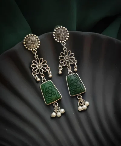Glamaya Trendy Oxidised Lightweight Daily Earring:affordable & Stylish 1 GLAM-ER-OX-6F7-895076-15-9