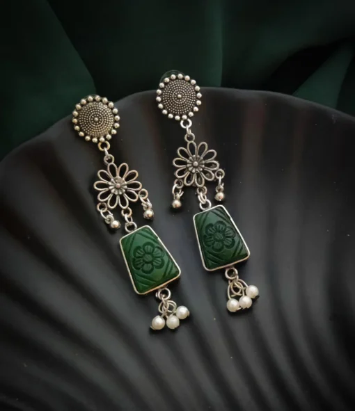 Glamaya Trendy Oxidised Lightweight Daily Earring:affordable & Stylish 1 GLAM-ER-OX-6F7-895076-15-9