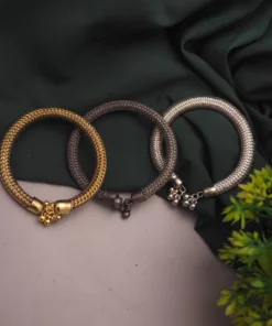 Glamaya Stylish Oxidised 3 Pc Bracelet Set - Adjustable & Affordable 2 GLAM-CB-BP-15F7-316753-25-7