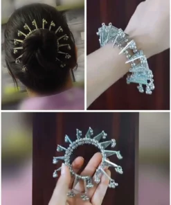 Glamaya Stylish 2-in-1 Oxidised Bracelet & Juda Pin Set 3 GLAM-BH-OX-23F3-889359-45-3