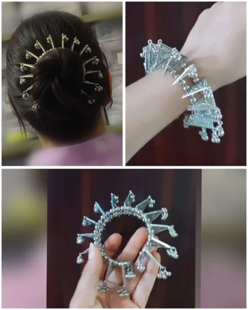 Glamaya Stylish 2-in-1 Oxidised Bracelet & Juda Pin Set 3 GLAM-BH-OX-23F3-889359-45-3 Glamaya Stylish 2-in-1 Oxidised Bracelet & Juda Pin Set 3 GLAM-BH-OX-23F3-889359-45-3