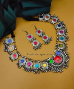 Glamaya Ethnic Multicolour Banjara Choker Set 1 GLAM-CN-ME-20-101736-30-7