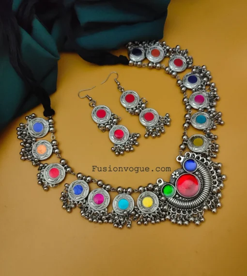 Glamaya Ethnic Multicolour Banjara Choker Set 1 GLAM-CN-ME-20-101736-30-7