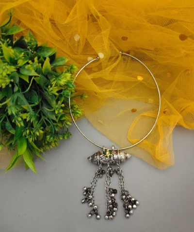Glamaya Elegant Oxidised Tabeez Hasli Necklace - Trendy Ethnic Design 1 GLAM-NE-OX-22-013427-35-5