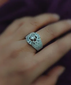Glamaya Sparkling Cz Adjustable Finger Ring For Stylish Women 3 GLAM-RI-CZ-15F7-101141-25-7