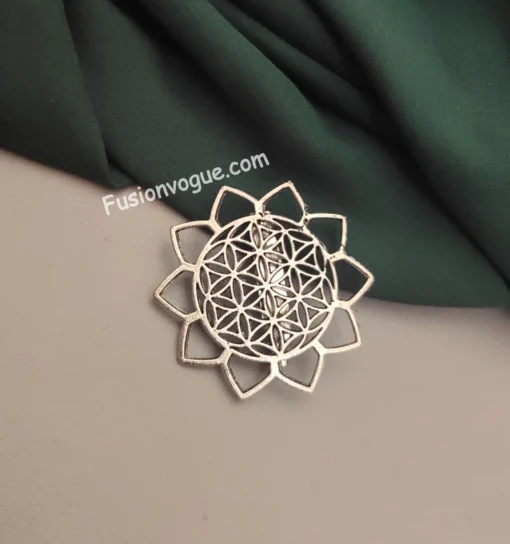 Glamaya Ethnic Oxidized Brooch: Perfect For Sarees & Dupattas 1 GLAM-WB-OX-9F2-697219-15-6