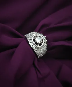 Glamaya Sparkling Cz Adjustable Finger Ring For Stylish Women 2 GLAM-RI-CZ-15F7-101141-25-7