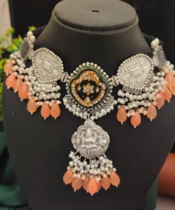 Glamaya 925 Silver Fusion Choker: Exclusive & Trendy Design 1 GLAM-NE-OX-200-027767-275-4