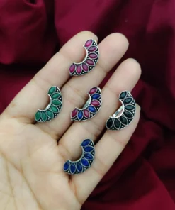 Glamaya Glamourous Oxidised Stone Clip On Nosepin - Trendy & High-quality 1 GLAM-NP-ST-2-594305-5-5
