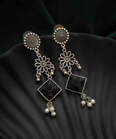 Glamaya Chic Oxidised Lightweight Earrings - Trendy & Affordable Daily Wear 1 GLAM-ER-OX-12-577342-27-5