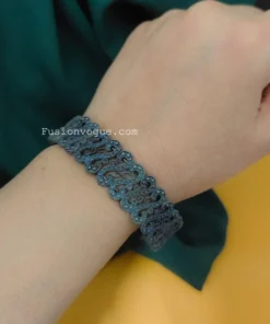 Glamaya Stylish Oxidised Black Polish Armlet Bracelet For Women 2 GLAM-BB-BP-6F7-750137-15-9
