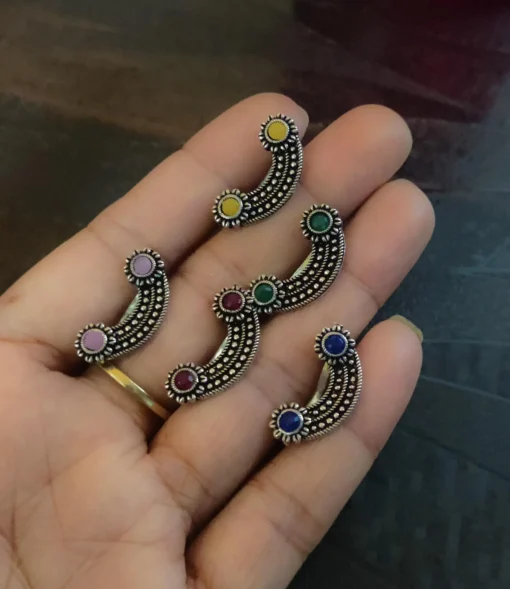 Glamaya Stylish Oxidised Stone Clip On Nosepin For Women - Trendy Design! 1 GLAM-NP-ST-2-049443-5-5