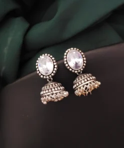 Glamaya Exquisite Monalisa Stone Jhumki Earrings - Buy Online Today! 1 GLAM-ER-ST-40-848778-71-2