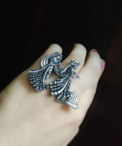 Glamaya Chic German Silver Adjustable Ring For Trendy Women 1 GLAM-RI-OX-6F4-206211-11-7