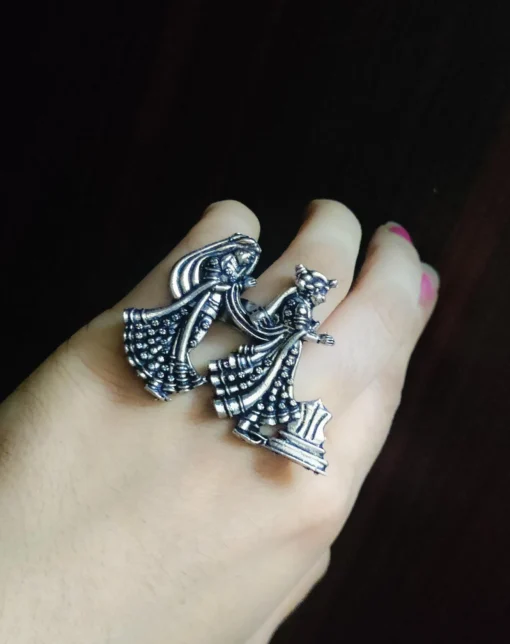 Glamaya Chic German Silver Adjustable Ring For Trendy Women 1 GLAM-RI-OX-6F4-206211-11-7
