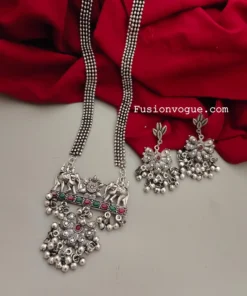 Glamaya Elegant Oxidised Elephant Jewelry Set: Trendy Combo For Women 2 GLAM-CN-OX-30-139779-49-5