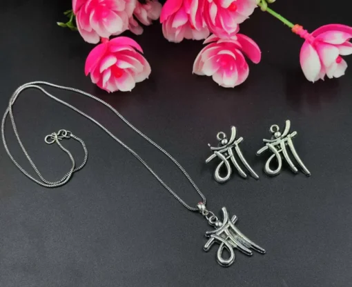 Glamaya Ethnic Oxidised Maa Chain Jewelry Set 1 GLAM-CN-OX-9-645763-15-10