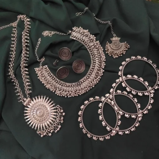 Glamaya Stylish Oxidised Necklace Combo Set For Women 1 GLAM-CN-OX-110-751209-210-5