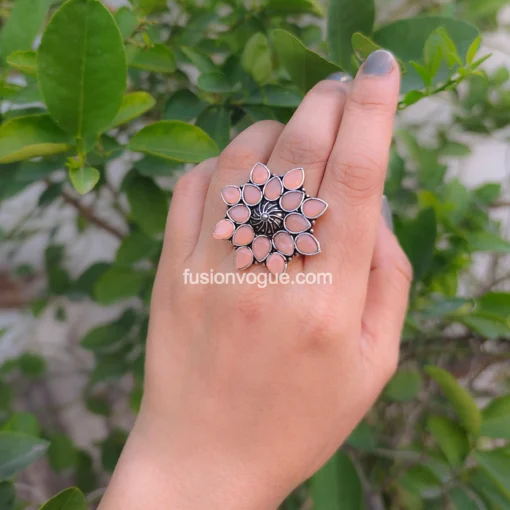 Glamaya Peach Stone Adjustable Ring – Buy 2 Get 1 Free! Shop Now! 2 GLAM-RI-ST-7F5-405744-16-4 Glamaya Peach Stone Adjustable Ring - Buy 2 Get 1 Free! Shop Now! 2 GLAM-RI-ST-7F5-405744-16-4