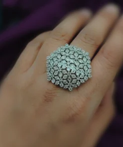 Glamaya Chic Adjustable Cz Finger Ring For Trendy Women 3 GLAM-RI-CZ-22-678268-35-5