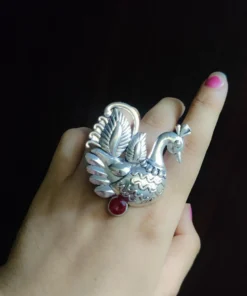 Glamaya Chic Adjustable German Silver Finger Ring 17 1 GLAM-RI-OX-6F4-271150-11-7