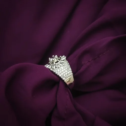 Glamaya Sparkling Cz Adjustable Finger Ring For Stylish Women 1 GLAM-RI-CZ-15F7-101141-25-7