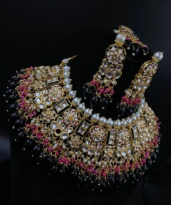 Glamaya Elegant Black Kundan Meenakari Party Set 1 GLAM-CN-KU-100-724743-175-6