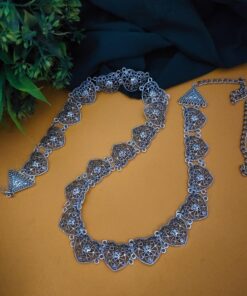 Glamaya Adjustable Oxidised Waist Belt: Trendy & Stylish Women's Accessory 1 GLAM-WB-OX-26F7-706195-50-6