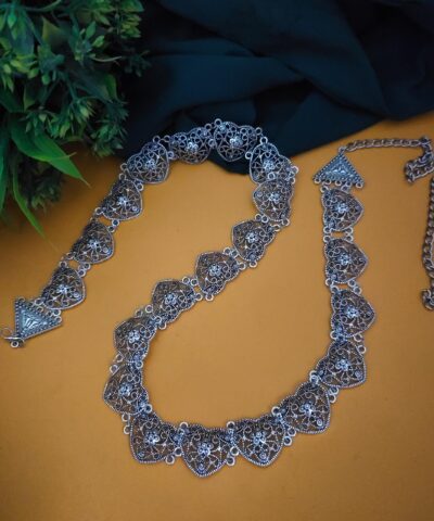 Glamaya Adjustable Oxidised Waist Belt: Trendy & Stylish Women's Accessory 1 GLAM-WB-OX-26F7-706195-50-6