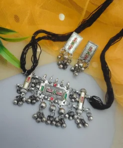 Glamaya Trendy Oxidised Fusion Choker Set 1 GLAM-NE-OX-9-446325-15-10