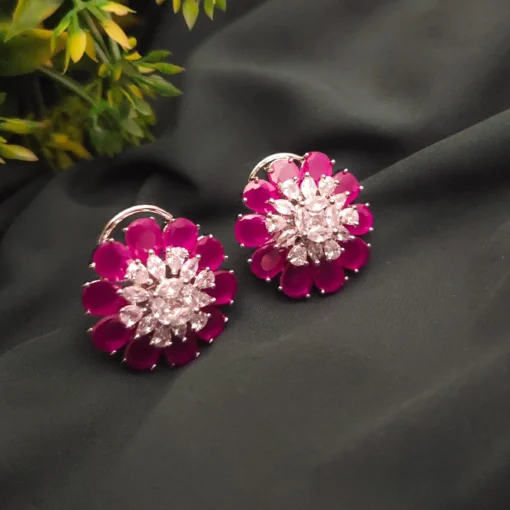 Glamaya Dazzling Ruby And Diamond Stud Earrings – Affordable Elegance 2 GLAM-ER-CZ-225-861268-275-2 Glamaya Dazzling Ruby And Diamond Stud Earrings - Affordable Elegance 2 GLAM-ER-CZ-225-861268-275-2