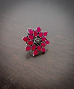 Glamaya Stunning Pink Stone Adjustable Ring - Buy 2 Get 1 Free Deal 1 GLAM-RI-ST-3F8-788855-8-8