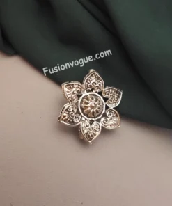 Glamaya Glamorous Oxidised Brooch For Saree & Dupatta: Trendy Designer Accessory 1 GLAM-WB-OX-5F5-488138-9-10