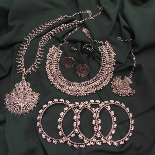 Glamaya Trendy Oxidised Necklace Combo Set For Women 1 GLAM-CN-OX-91F7-206341-175-6