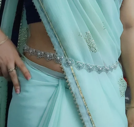 Glamaya Adjustable Oxidised Waist Belt: Trendy & Stylish Women’s Accessory 2 GLAM-WB-OX-26F7-706195-50-6 Glamaya Adjustable Oxidised Waist Belt: Trendy & Stylish Women's Accessory 2 GLAM-WB-OX-26F7-706195-50-6