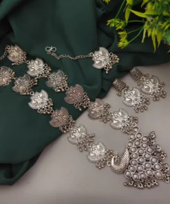 Glamaya Exquisite Peacock Jewelry Set With Maangtikka 1 GLAM-CN-OX-23F3-964234-35-6