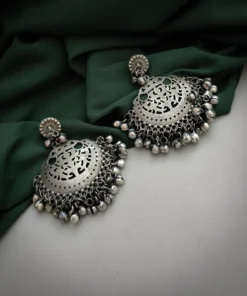 Glamaya Sparkle In Style: Premium Silver Lookalike Earrings 1 GLAM-ER-OX-50-193733-75-4