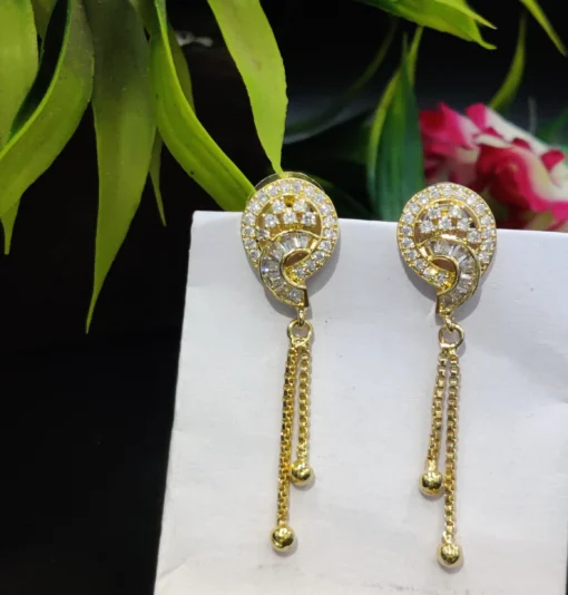 Glamaya Sparkling Cz Gold Stud Earrings: Affordable Glamour For Women 1 GLAM-ER-CZ-20-665169-30-7