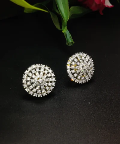 Glamaya Glamourous Gold Plated Cz Stud Earrings 1 GLAM-ER-CZ-14-698382-21-10