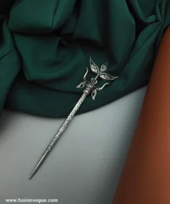 Glamaya Vintage Oxidised Bun Stick: Ethnic Elegance & Modern Charm 1 GLAM-HA-OX-6F7-856588-15-9