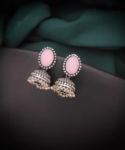 Glamaya Glamorous Monalisa Stone Jhumki Earrings - Trendy Women's Jewelry 1 GLAM-ER-ST-40-588568-71-2