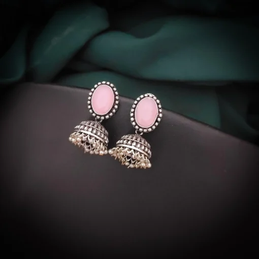 Glamaya Glamorous Monalisa Stone Jhumki Earrings - Trendy Women's Jewelry 1 GLAM-ER-ST-40-588568-71-2