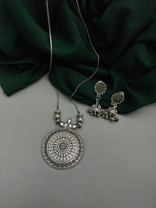 Glamaya Festive Season Oxidised Rangoli Set - Affordable & Trendy 1 GLAM-CN-OX-6F7-988713-15-9