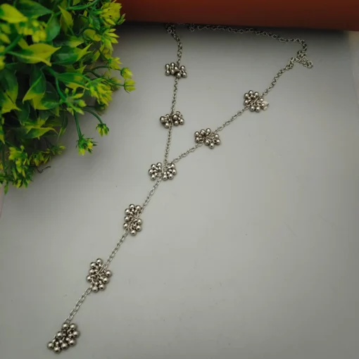 Glamaya Hina Khan Inspired Trendy Oxidised Chain Necklace 1 GLAM-NE-OX-5F7-793761-11-7