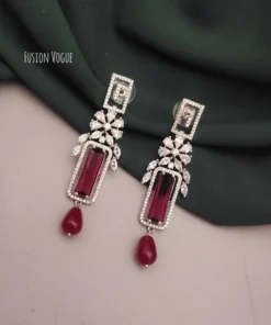 Glamaya Exquisite Cz Doublet Semi Precious Stone Earrings: Trendy & Elegant Picks 1 GLAM-ER-CZ-225-035516-275-2