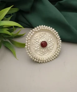 Glamaya Stylish Silver 92.5 Red Jumbo Ring 1 GLAM-RI-OX-55-914964-75-4