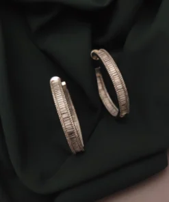 Glamaya Dazzling Cz Hoops: Stylish Statement Earrings For Women 2 GLAM-ER-CZ-114-570160-125-10