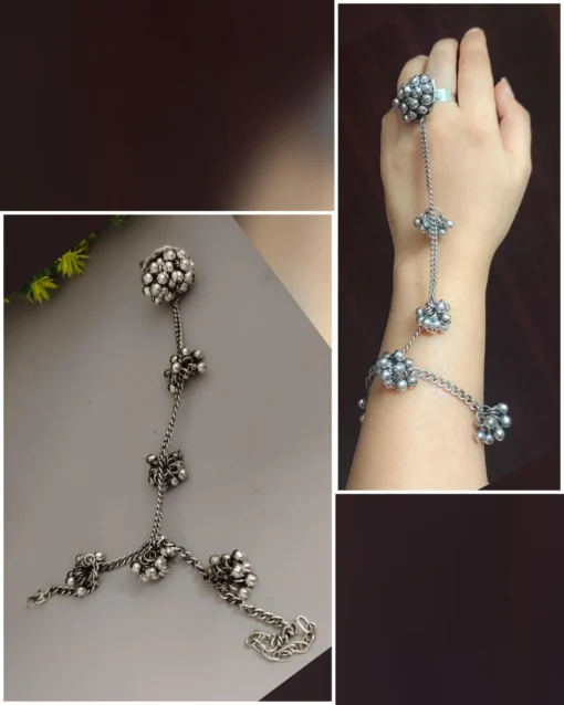 Glamaya Adjustable Oxidised Ghungroo Bracelet: Trendy & Fashionable Armlet For Women 3 GLAM-BB-OX-14-625861-27-5 Glamaya Adjustable Oxidised Ghungroo Bracelet: Trendy & Fashionable Armlet For Women 3 GLAM-BB-OX-14-625861-27-5